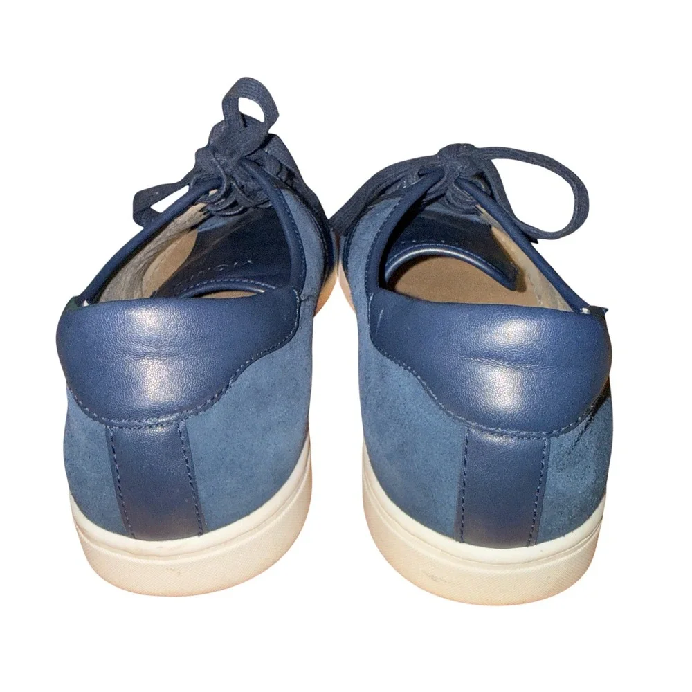 Vionic Jerome Suede Sneakers Mens 11 Pre-Owned Low‎ Top Navy Blue Shoes Orthotic